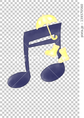 Musical notes with rain gear Musical notes with rain gear 139370560