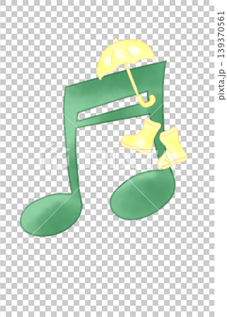 Musical notes with rain gear Musical notes with rain gear 139370561