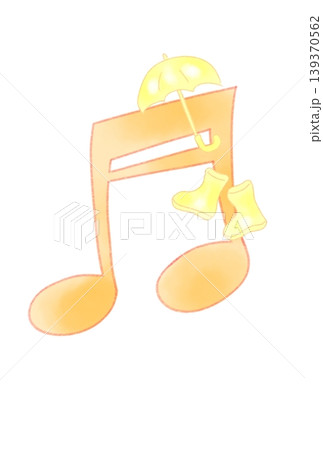 雨具の付いた音符 139370562