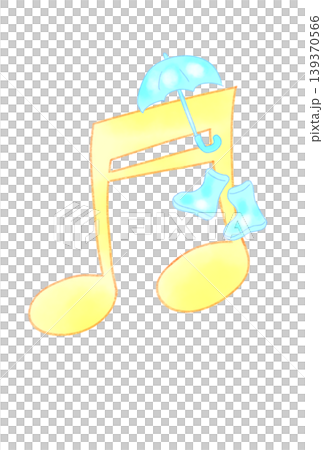 雨具の付いた音符 139370566