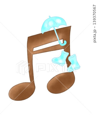 雨具の付いた音符 雨具の付いた音符 139370567