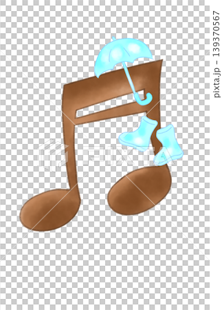 雨具の付いた音符 雨具の付いた音符 139370567