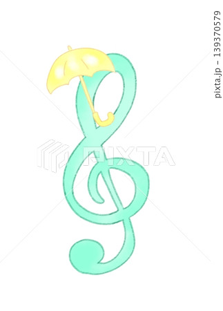 傘の付いた音符 傘の付いた音符 139370579