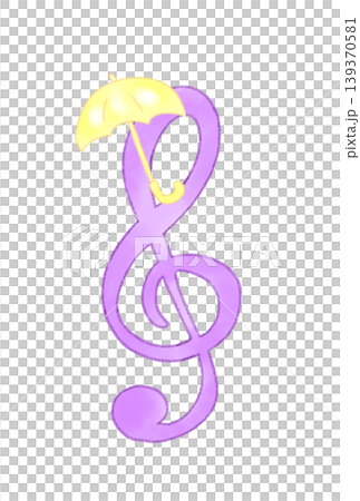 Musical note with umbrella 139370581