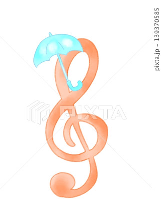 傘の付いた音符 傘の付いた音符 139370585
