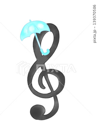 傘の付いた音符 傘の付いた音符 139370586