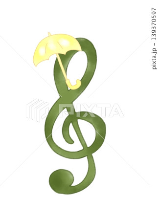 傘の付いた音符 傘の付いた音符 139370597