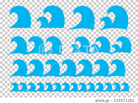 Wave symbol icon set 139371262