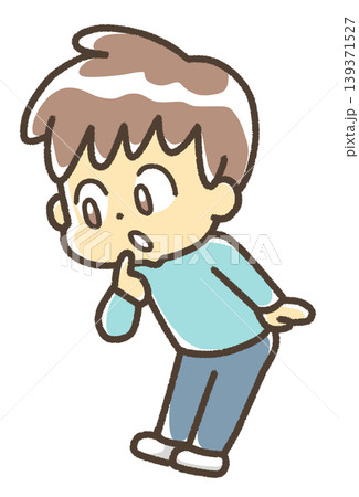 何かを見つけた男の子のイラスト 139371527