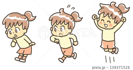 問題、頑張る、成功のステップアップのイラスト 女の子 問題、頑張る、成功のステップアップのイラスト 女の子 139371528
