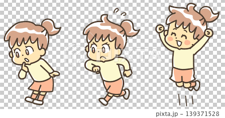 問題、頑張る、成功のステップアップのイラスト 女の子 問題、頑張る、成功のステップアップのイラスト 女の子 139371528
