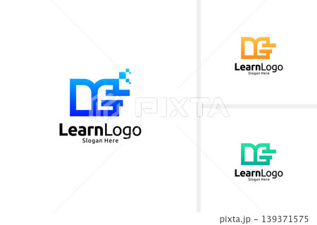 Pixel book logo concept. Education logo design template 139371575