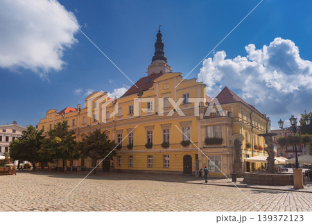 Town hall building in Swidnica Poland on market square with historic architecture 139372123