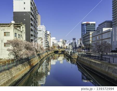 名古屋市街　納屋橋と堀川　愛知県名古屋市 139372994