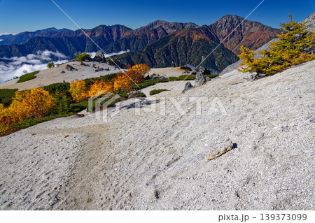 南アルプス・鳳凰三山・薬師岳稜線から見る白峰三山 南アルプス・鳳凰三山・薬師岳稜線から見る白峰三山 139373099