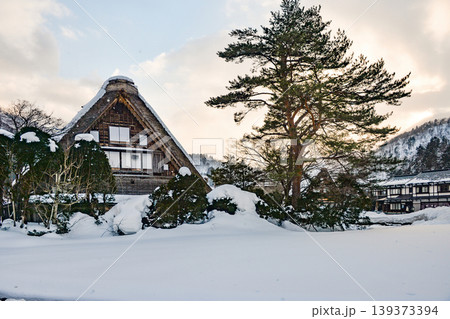 冬の白川郷合掌村 冬の白川郷合掌村 139373394