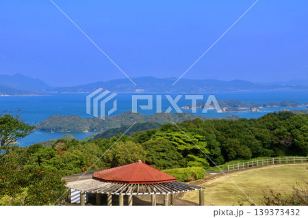 長串山公園からの眺望・海と島々（長崎県・佐世保市） 139373432