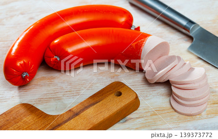 Sliced Mortadella sausage 139373772