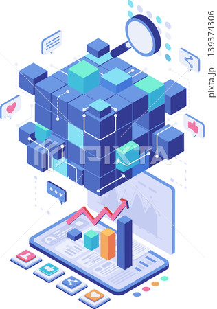 Isometric Social Media Data Analytics and Digital Marketing Strategy 139374306