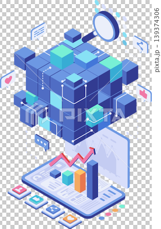 Isometric Social Media Data Analytics and Digital Marketing Strategy 139374306
