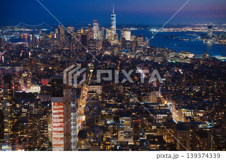エンパイアステートビルからの夜景/ニューヨーク エンパイアステートビルからの夜景/ニューヨーク 139374339
