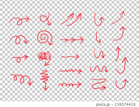 Simple hand-drawn arrow illustration set Simple hand-drawn arrow illustration set 139374418
