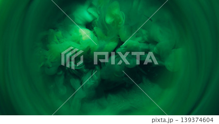 Cloud texture. Blur atmospheric smoke. Defocused green color ink sparkling flow glitter water spreading on abstract art background. Cloud texture. Blur atmospheric smoke. Defocused green color ink sparkling flow glitter water spreading on abstract art background. 139374604