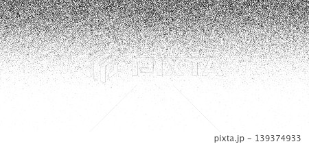 Dotted noise sand texture. Stippled grain gradient background. Black sprayed dots surface. Faded grunge dust gritty overlay. Halftone speckles, particles, specks wallpaper. Vector rough grit backdrop Dotted noise sand texture. Stippled grain gradient background. Black sprayed dots surface. Faded grunge dust gritty overlay. Halftone speckles, particles, specks wallpaper. Vector rough grit backdrop 139374933