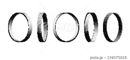 Pixel hoop shape collection. Bitmap 3D round form set. Dither circle element pack for graphic design, banner, poster, leaflet. Rasterized effect halftone orb pack. Vector Y2K geometric bundle Pixel hoop shape collection. Bitmap 3D round form set. Dither circle element pack for graphic design, banner, poster, leaflet. Rasterized effect halftone orb pack. Vector Y2K geometric bundle 139375028