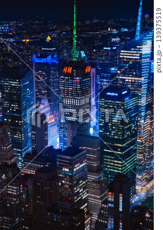 エンパイアステートビルからの夜景/ニューヨーク エンパイアステートビルからの夜景/ニューヨーク 139375519