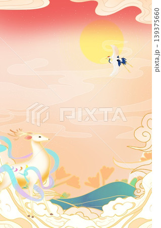 Chinese trendy style Oriental aesthetic illustration Chinese trendy style Oriental aesthetic illustration 139375660
