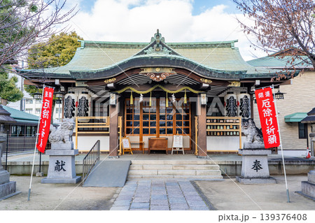 大阪長柄　長柄八幡宮　拝殿（鎌倉時代に石清水八幡宮からの勧請、創建） 139376408
