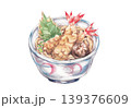 天ぷらうどんの手描き水彩イラスト 139376609