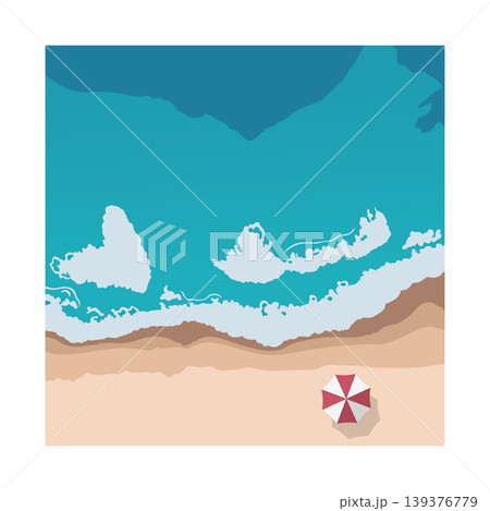 Beach clipart aerial view stock vector illustration Beach clipart aerial view stock vector illustration 139376779