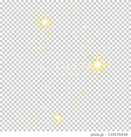 黄色のキラキラした光と光る粒子 黄色のキラキラした光と光る粒子 139376936