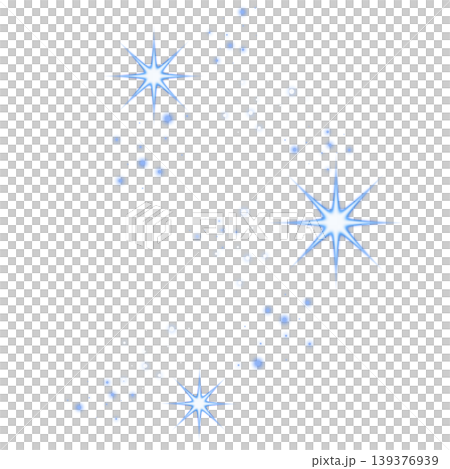 青色のキラキラした光と光る粒子 139376939