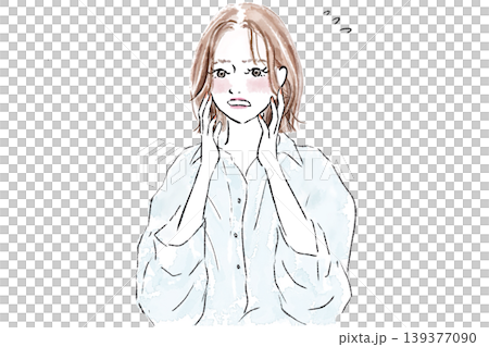 困る女性 困る女性 139377090
