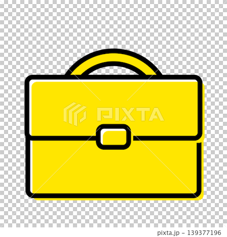 A simple icon illustration depicting a business bag. 139377196
