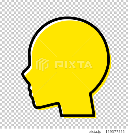 Vector illustration of a profile silhouette and a person's head. Vector illustration of a profile silhouette and a person's head. 139377233