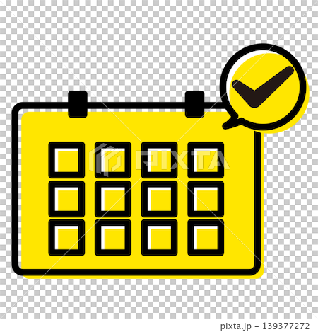 Calendar and checkmark schedule management illustration 139377272