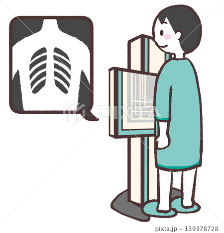 レントゲン撮影する男性のイラスト 139378728