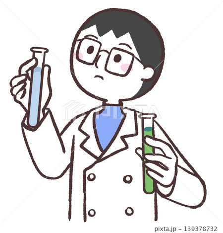 試験管を持った白衣の男性のイラスト 139378732