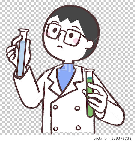 試験管を持った白衣の男性のイラスト 139378732