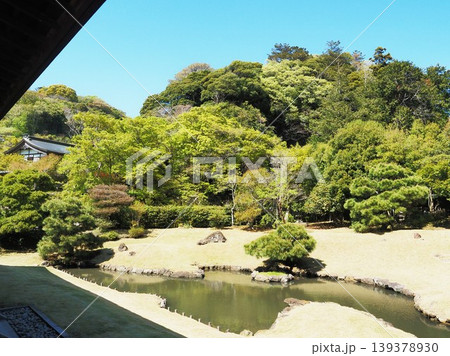 神奈川県　建長寺　方丈の庭園　4月 139378930