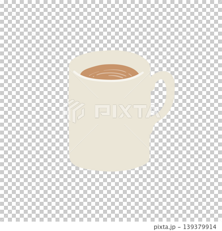 カフェオレのマグカップフラットイラスト 139379914