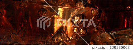 Wide banner with ice cubes 139380068