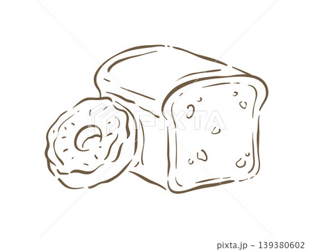 A Cozy Bakery Scene With Sliced Bread And A Swirl Bun Vector Illustration 139380602