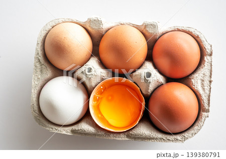 Eco Fresh Eggs with Cracked Shell Eco Fresh Eggs with Cracked Shell 139380791