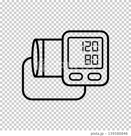 Blood Pressure Monitor Line Icon Blood Pressure Monitor Line Icon 139380846