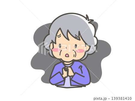 老後の経済不安と孤独を感じる高齢女性 老後の経済不安と孤独を感じる高齢女性 139381410